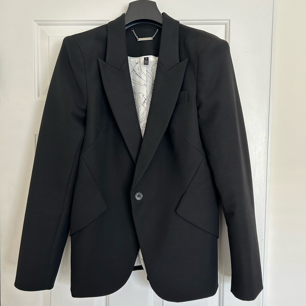 White House Black Market Editor Blazer - Black, size 14